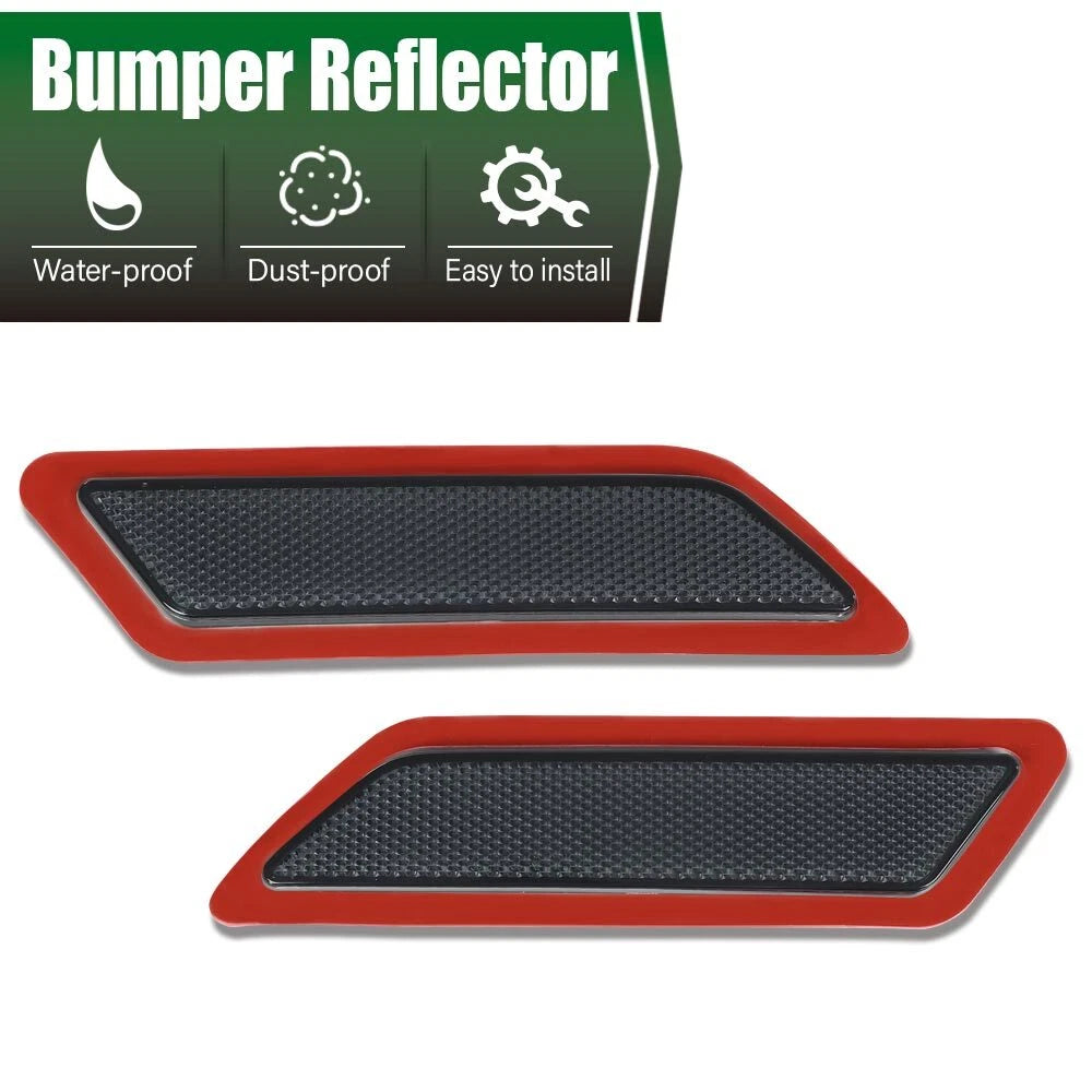 Set of 2 Smoke Bumper Reflectors for BMW 328i (2012–2015)