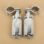Set of 4 Adjustable Chrome Footpeg Clamps for Harley Sportster XL