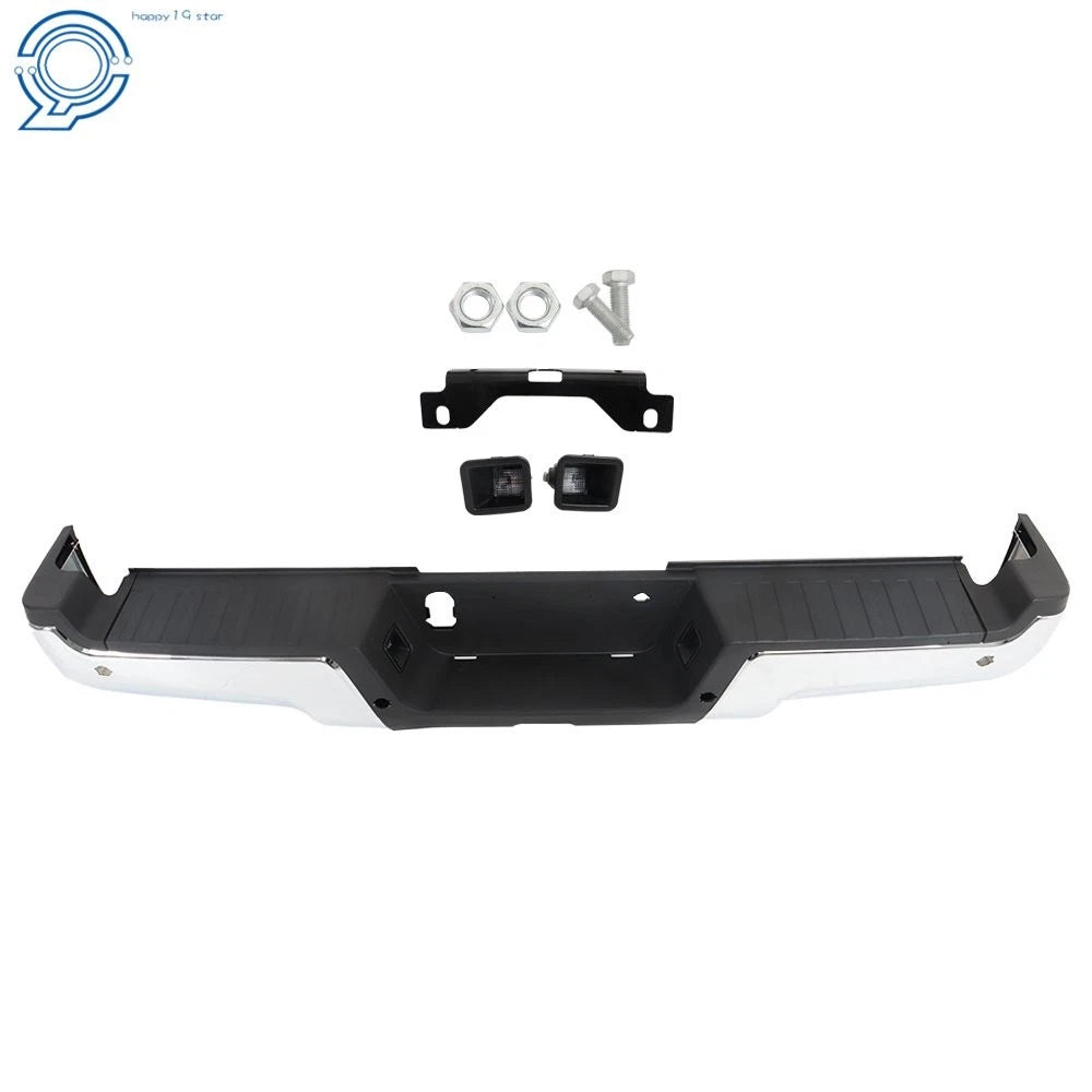 Chrome Rear Step Bumper Assembly for Ford F-250 F-350 Super Duty (2017–2022)
