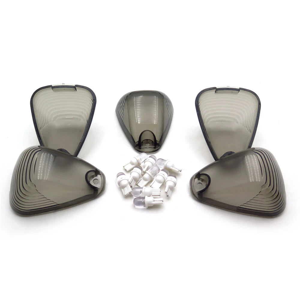5X Smoke Roof Running Lights Cab Marker Cover + Free Bulb for Ford F-250 (1999–2016)