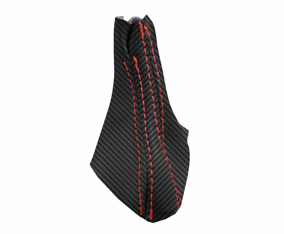 Automatic Shift Boot Cover for Volvo XC90 (2003–2014) Carbon Fiber Red Stitch