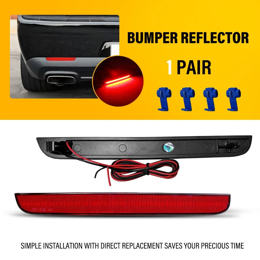 Rear Bumper Red Reflector Brake Parking Lights for Dodge Challenger (2015–2023) EXV