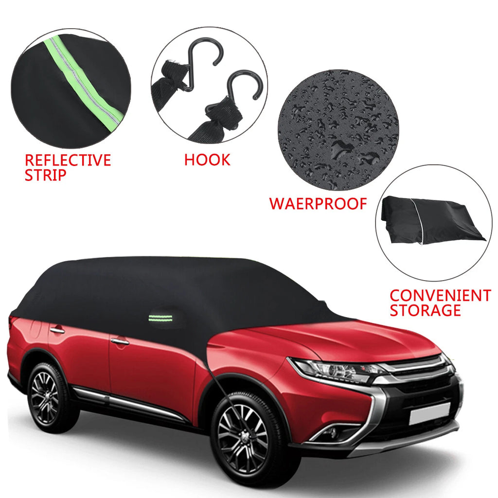 SUV Half Body Cover 190T for All Weather Protection (Universal Fit)