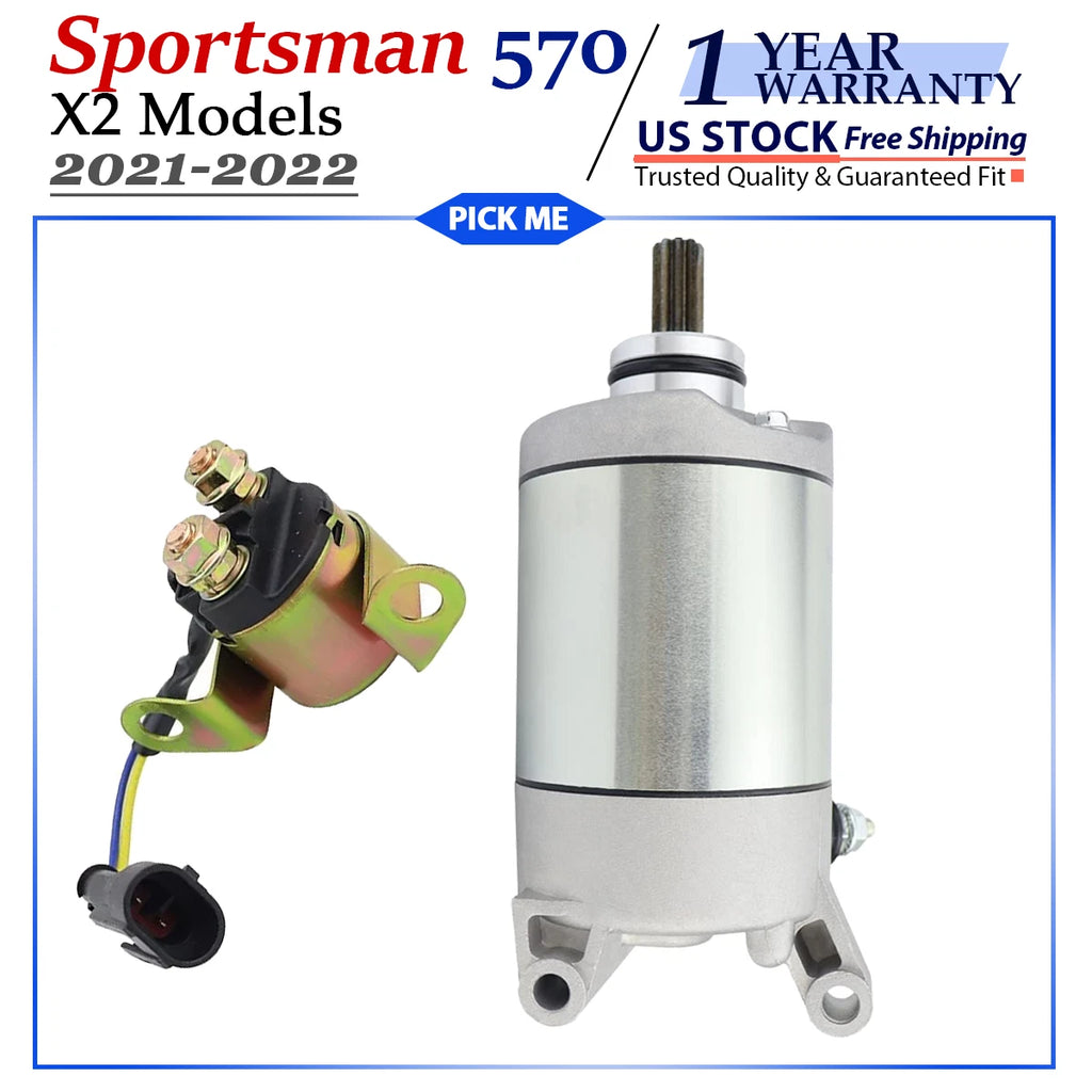 Starter with Relay for Polaris Sportsman 570 X2 (2021–2022)