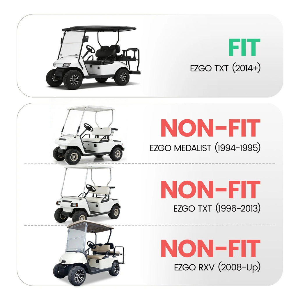 Clear Fold Down Windshield for EZGO TXT (2014–Present)
