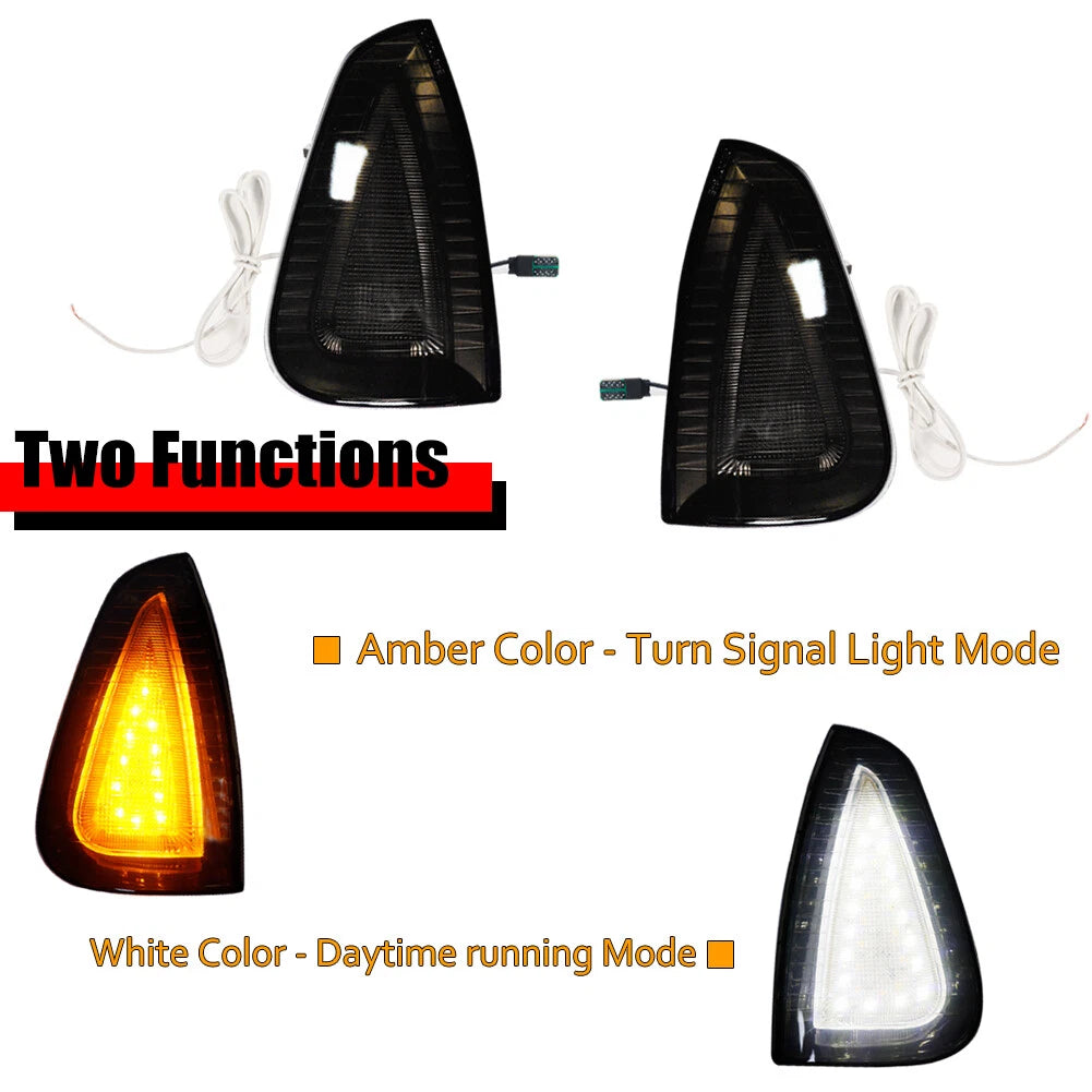 Smoke Switchback LED Corner Parking Marker Signal Lights for Dodge Charger (2006–2010)