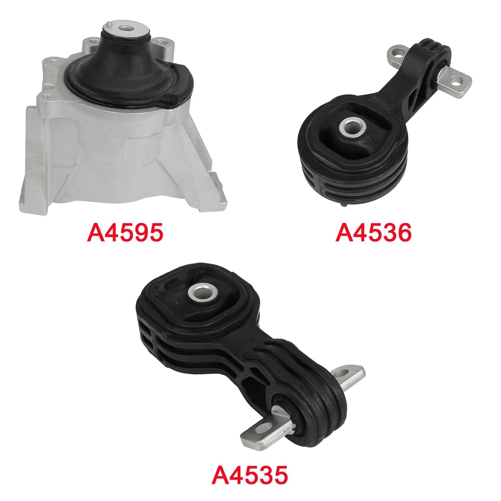3X Engine Motor Mounts for Honda CR-V (2007–2011) A4595 A4536 A4535