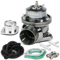 Universal Gun Metal Type-FV 2-Bolt Blow Off Valve + 2.5" Dual Port Flange Adapter