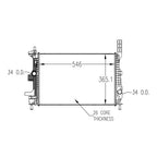 Replacement Plastic Aluminum Radiator for Toyota Hilux (2010–2015)
