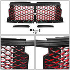Front Badgeless Diamond Mesh Grille for Chevrolet Silverado 1500 (2022–2026)