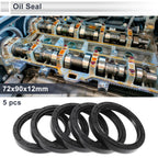Set of 5 Oil Seal Rotary Shaft Seal Nitrile Rubber 72x90x12mm
