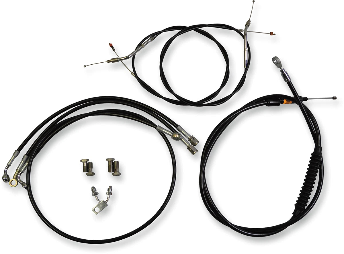 Handlebar Cable/Brake Line Kit for LA Choppers (12" - 14" Ape Hanger)