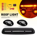 3pc Smoked Lens Cab Roof Marker Lights with Amber LED for Truck SUV