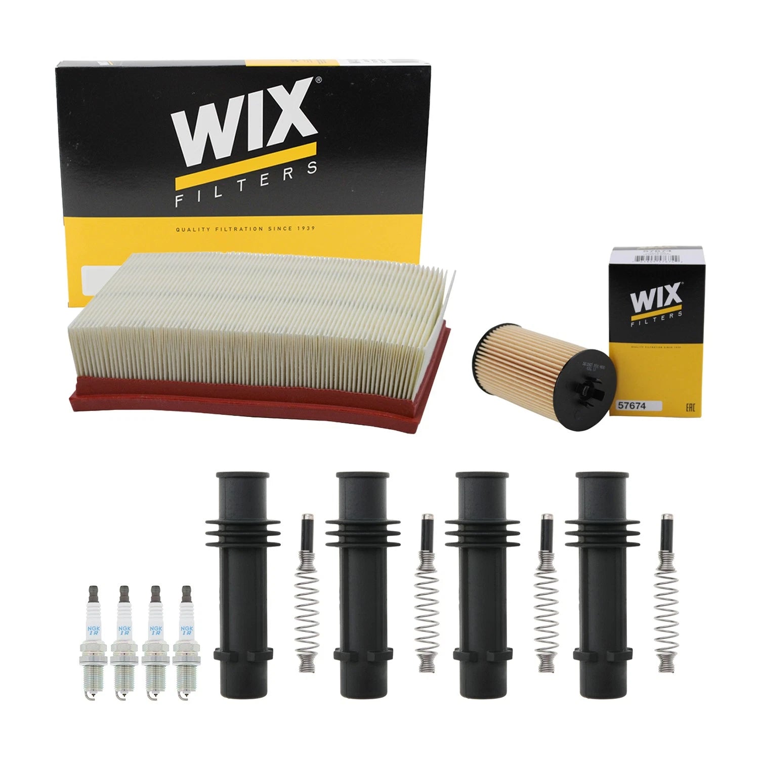 Tune Up Kit with 4 NGK Spark Plugs & Coil Boots for Encore Trax (2013–2020)