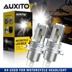 2X H4 9003 LED Bulbs for Motorcycle Headlight (6000K)