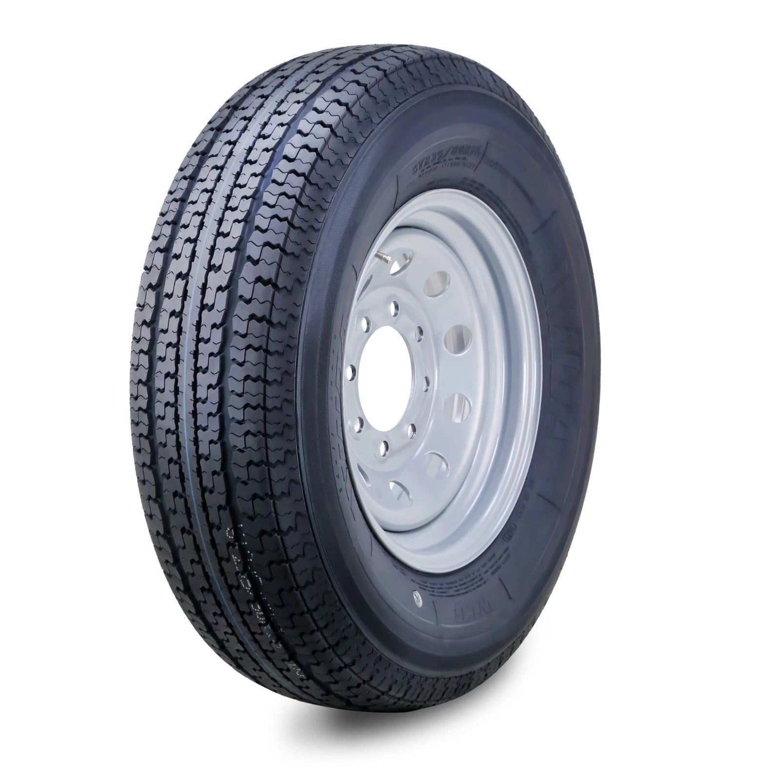ST235/80R16 Trailer Tire 10-Ply E 123L with 8 Lug 6.5" Silver Mod Rim