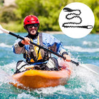 Kayak Paddle Leash with Carabiner Lanyard 1m Black