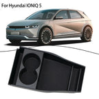 1x Front Center Console Storage-Box ABS-Black Organizer Tray for Hyundai