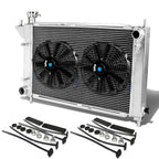 3 Row Aluminum Radiator + 10" Black Fans for Ford Mustang (1994–1995)