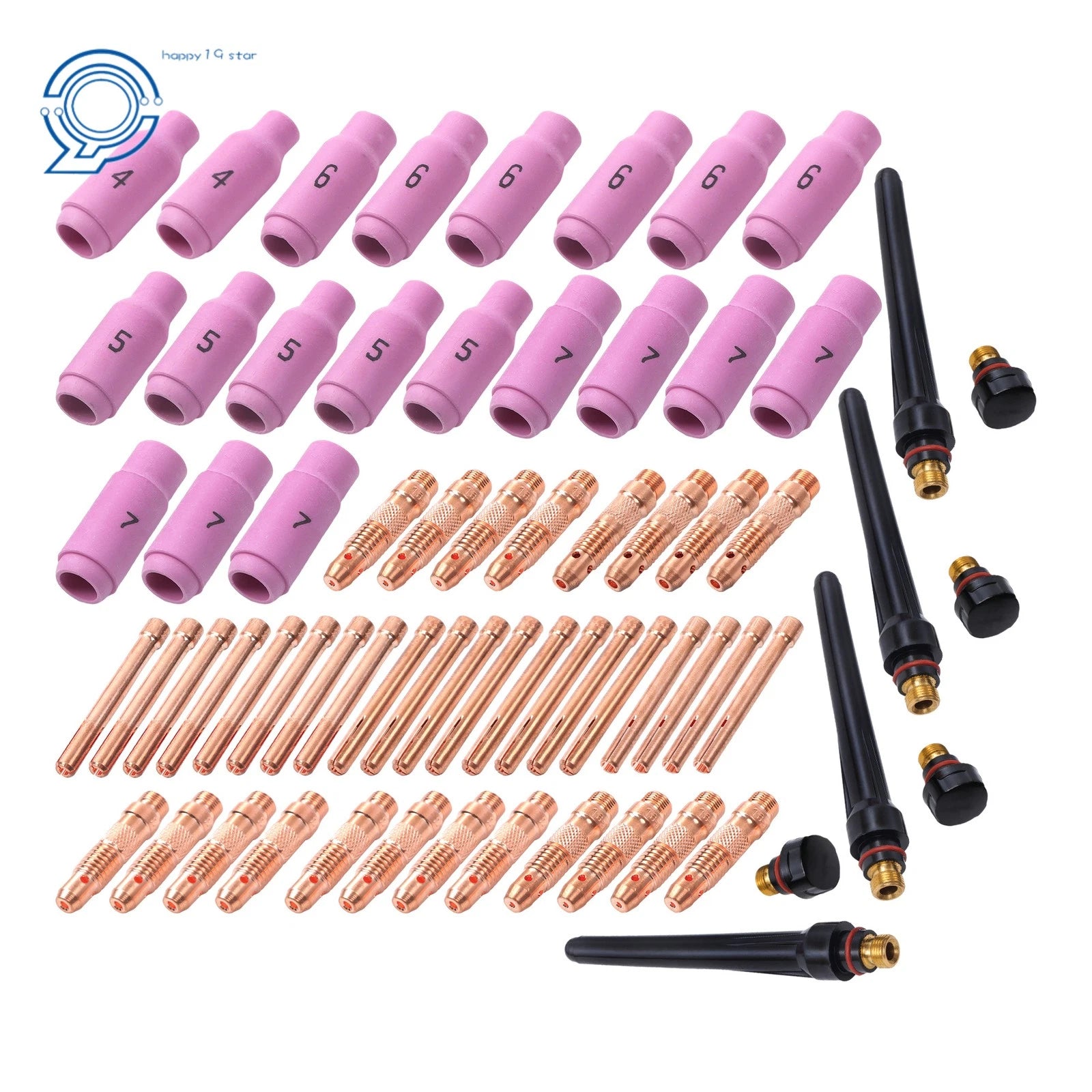 TIG Welding Torch Set for PTA DB SR WP 17 18 26 (68 Pieces)