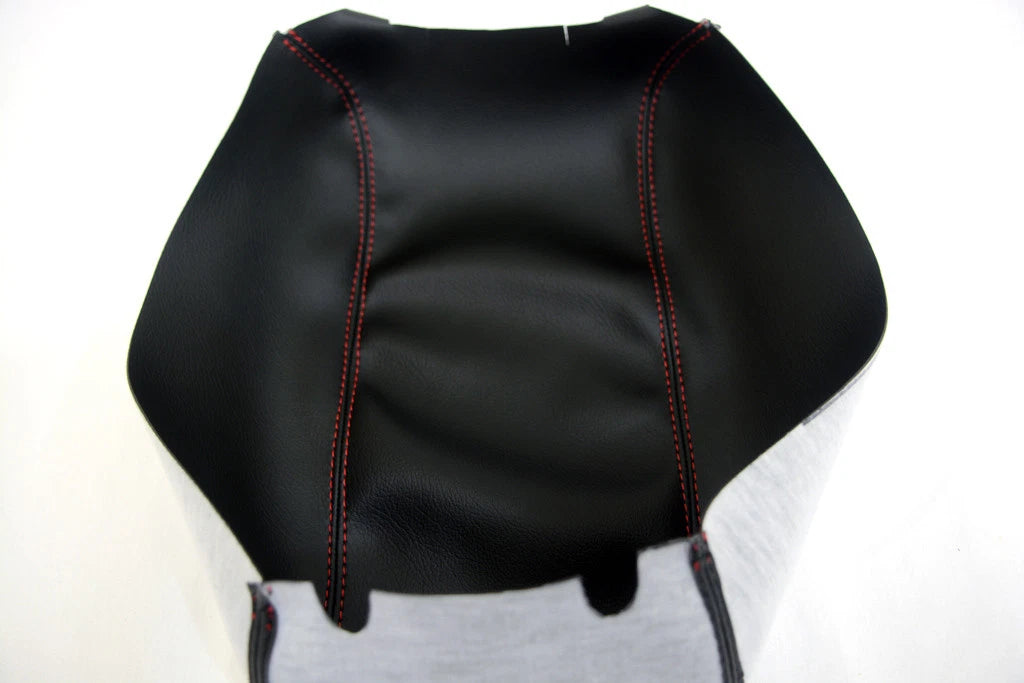 Leather Synthetic Console Armrest Cover for Dodge Journey (2011–2020) Red Stitch