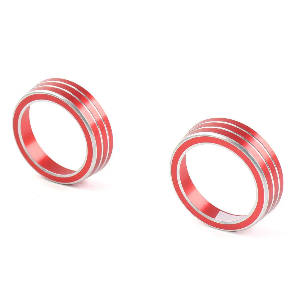AC Climate Switch Knob Ring Cover Trim for Honda Civic 2016-2021 Red