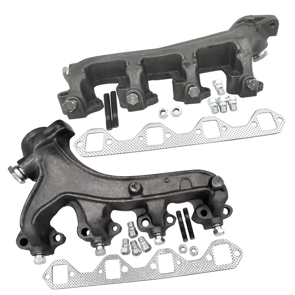 2X Exhaust Manifold with Gasket Kit for Ford F-150 250 350