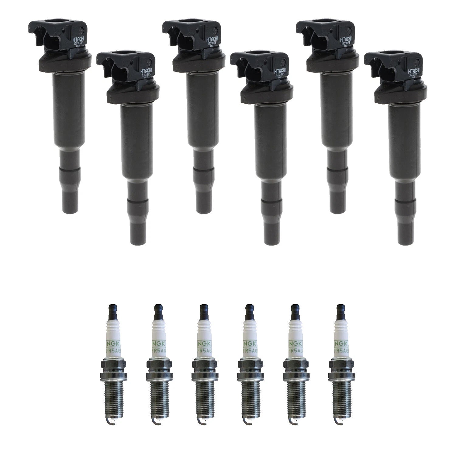 Set of 6 Ignition Coils & NGK Platinum Spark Plugs for BMW 328i 328xi (2007–2013)