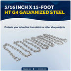 5/16" x 15' Lead Chain with Shackles for Boat Anchor (HTG4)