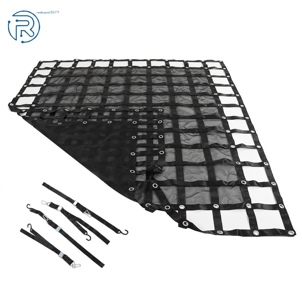 Cargo Net for Truck Bed with Cam Buckles & S-Hooks (6.75' x 8')