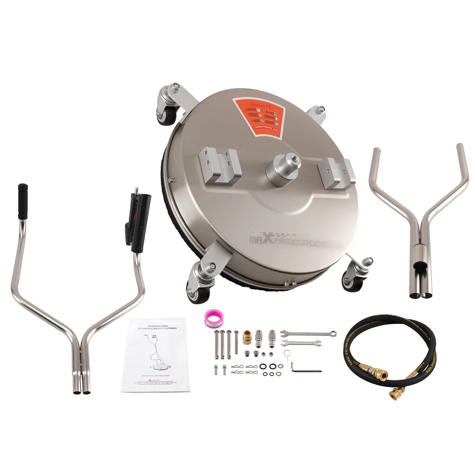 16.5" Stainless Pressure Washer Surface Cleaner for Pressure Washers (4200 PSI)