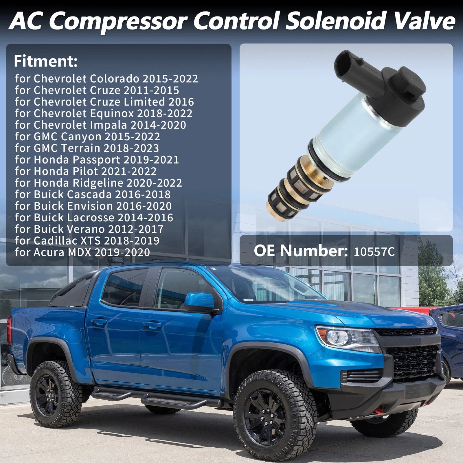 AC Compressor Control Solenoid Valve No. 10557C for Chevrolet GMC Honda 