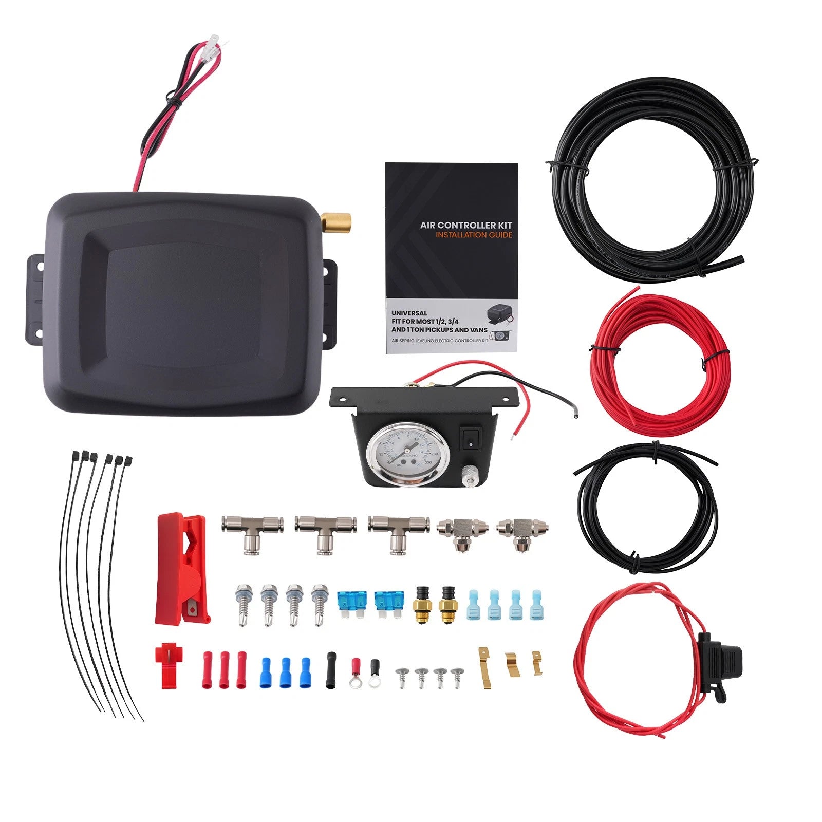 Air Compressor Suspension Springs Controller Kit 12V for Vans Pickups