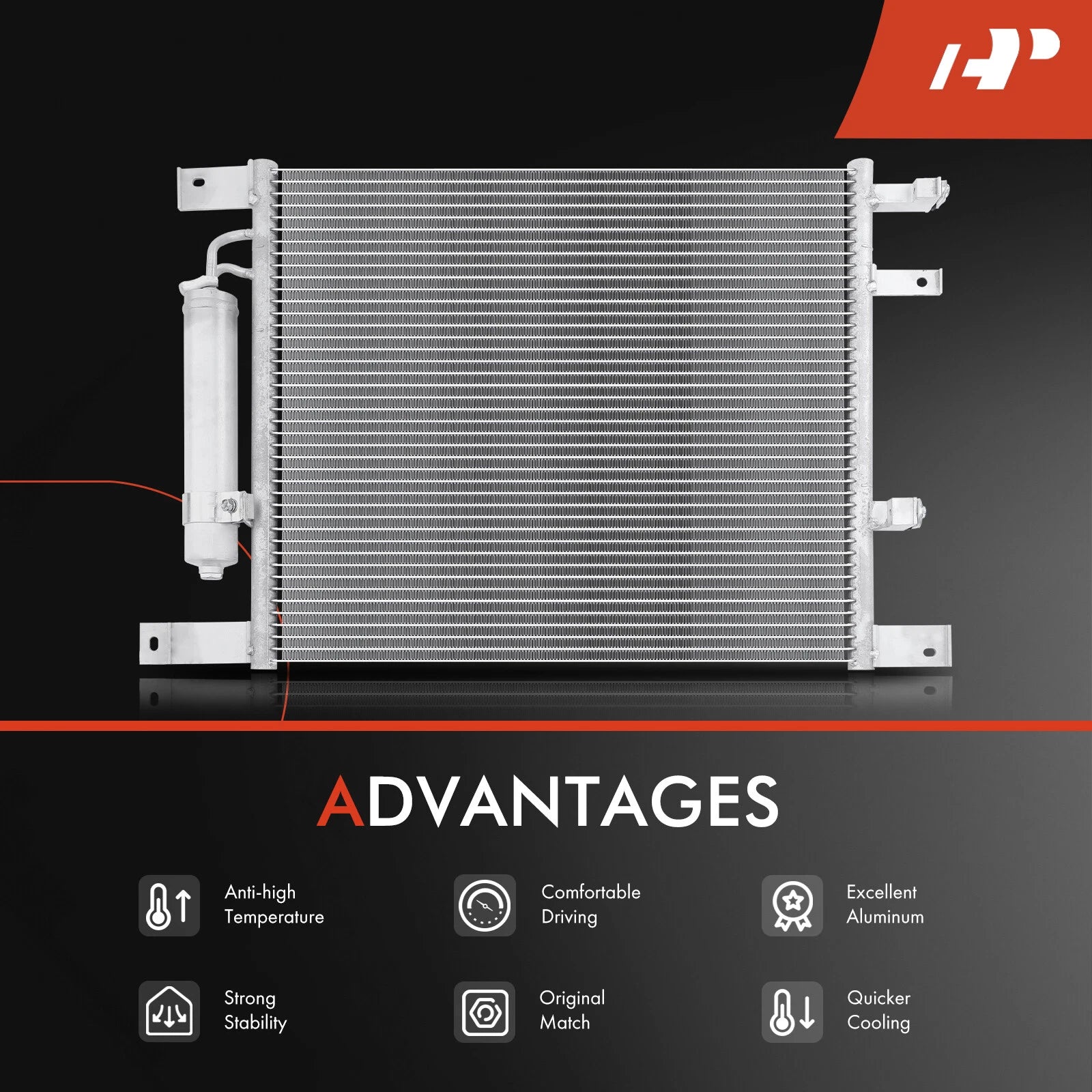 A/C Condenser with Receiver Drier for Nissan Versa Note (2014-2019)