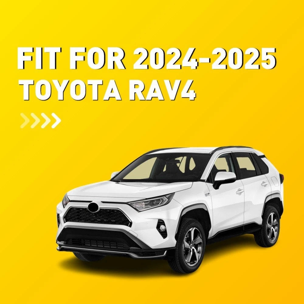 Black PU Leather Armrest Cover Pad for Toyota RAV4 (2019–2025)