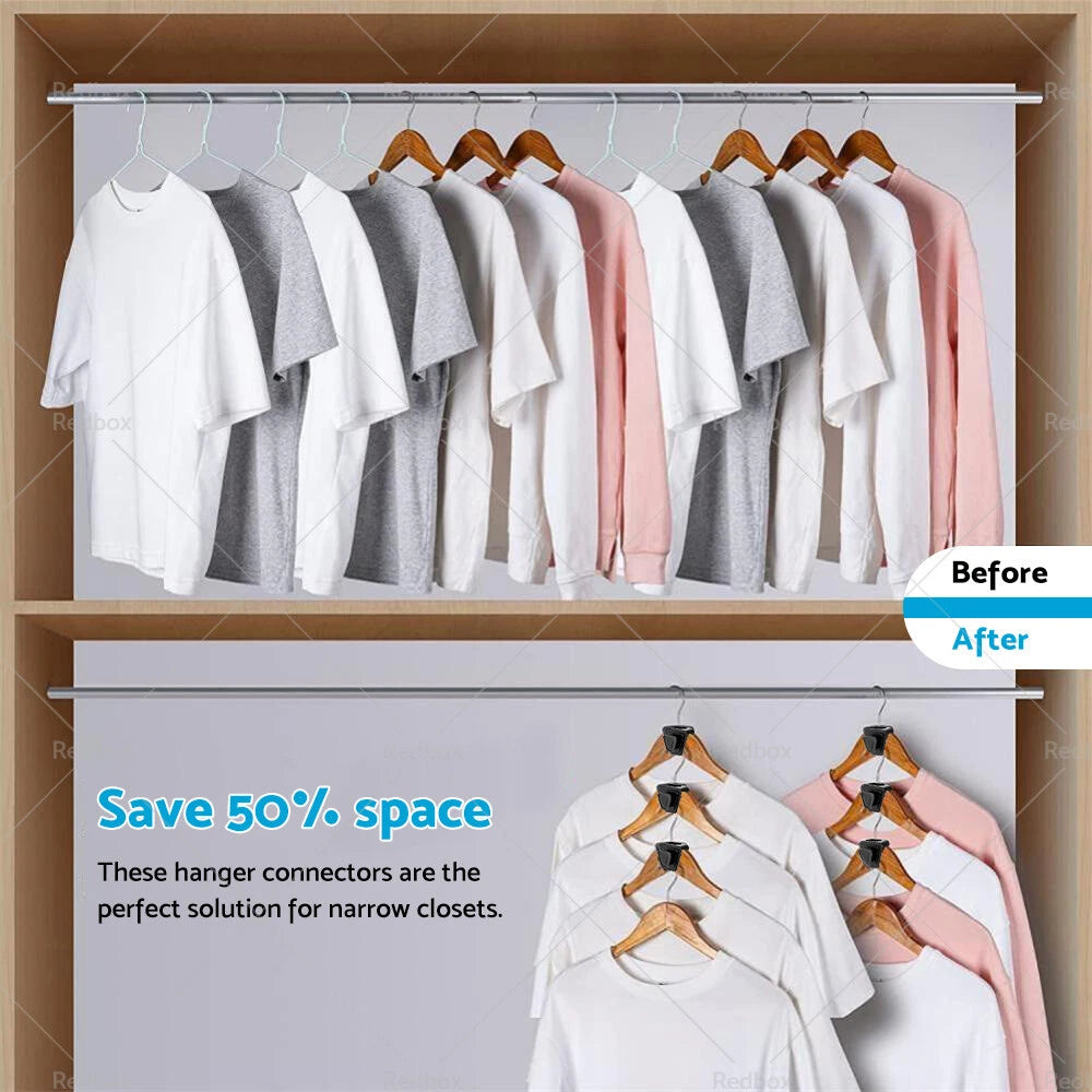 18PCS Space Saving Hanger Hooks for Organizing Closets (Fits All Models)