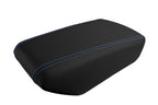 Leather Console Lid Armrest Cover for Nissan Maxima (2016–2021) Blue Stitch