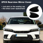 2 x Left & Right Ox Horn Wing Mirror Covers for Honda Civic (2022-2025)