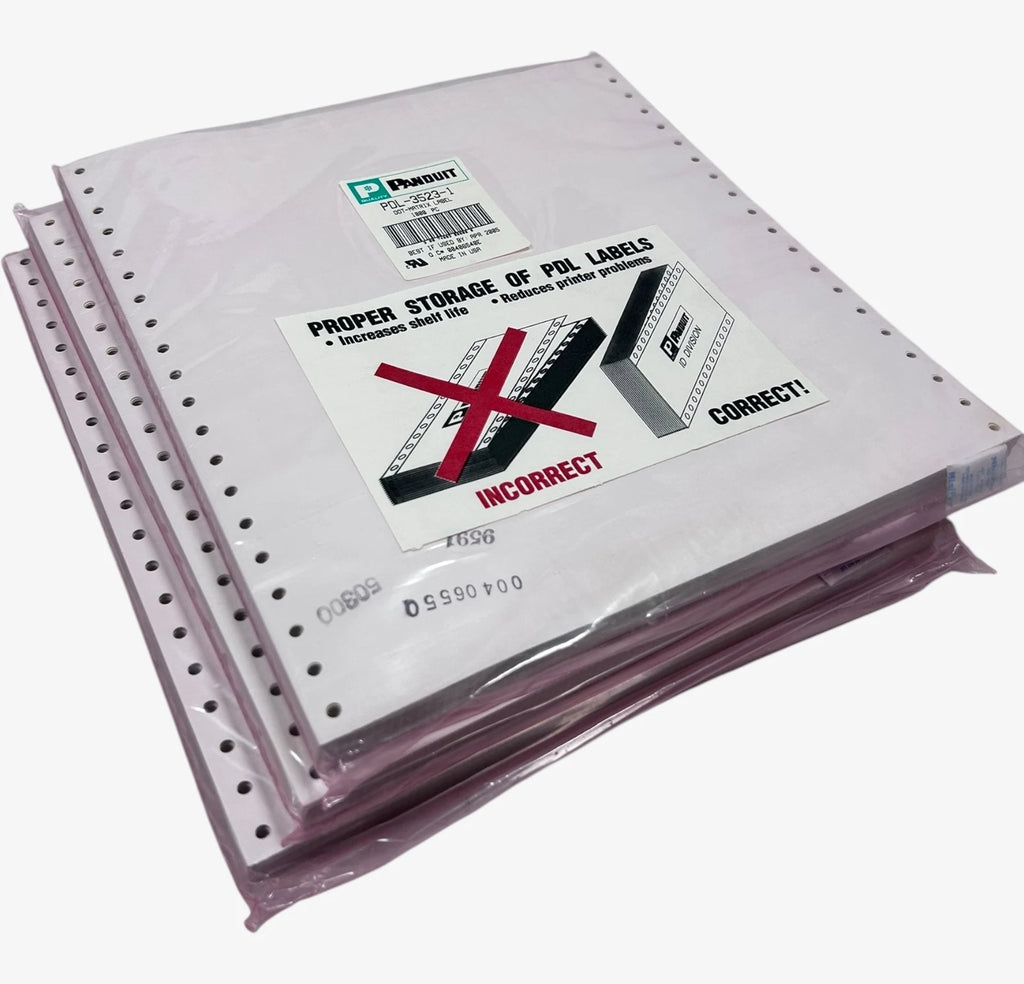 3000 Sheet Dot Matrix Label for Panduit PDL-3523-1 (Vinyl)