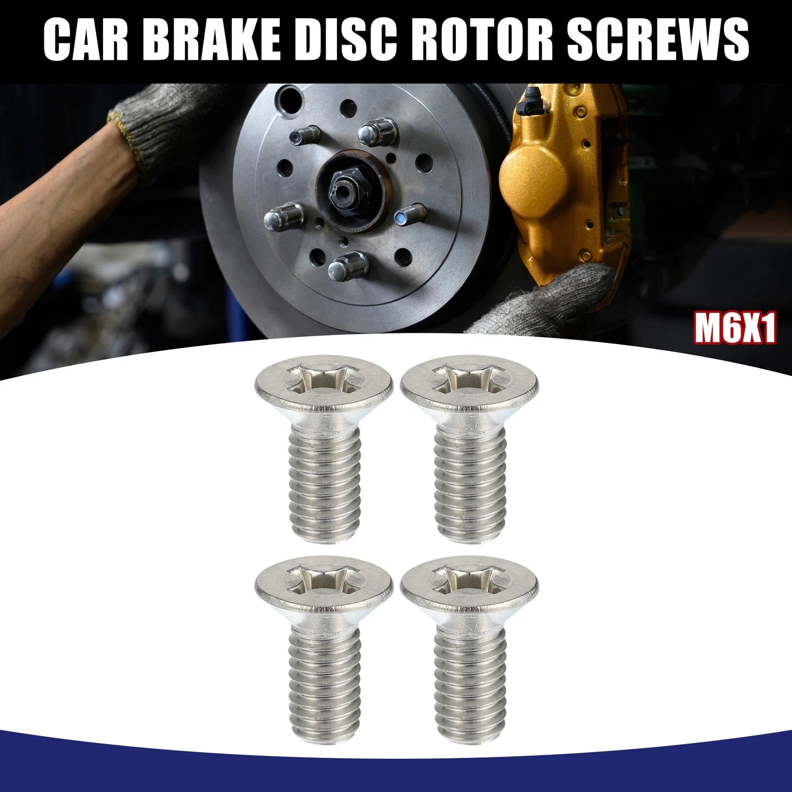 Set of 4 Brake Disc Rotor Screws Retaining Bolts for Honda Accord 