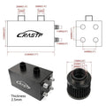 10AN Oil Catch Can Reservoir Tank for Universal Applications (4 Port)