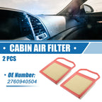 2 x Cabin Air Filters for Mercedes-Benz C400 (2015-2016)