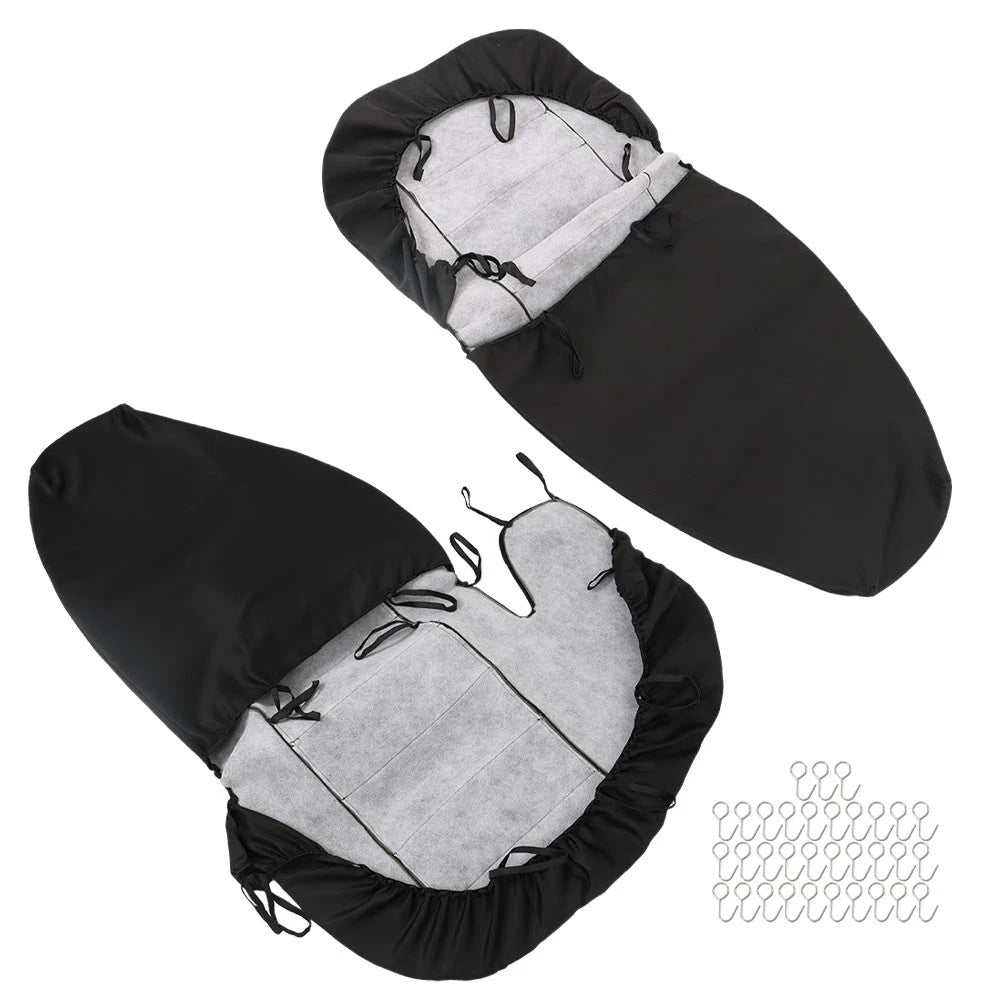 Set of 2 Car Seat Covers for Ford Ranger 60/40 Highback (1998–2003) Black/Charcoal