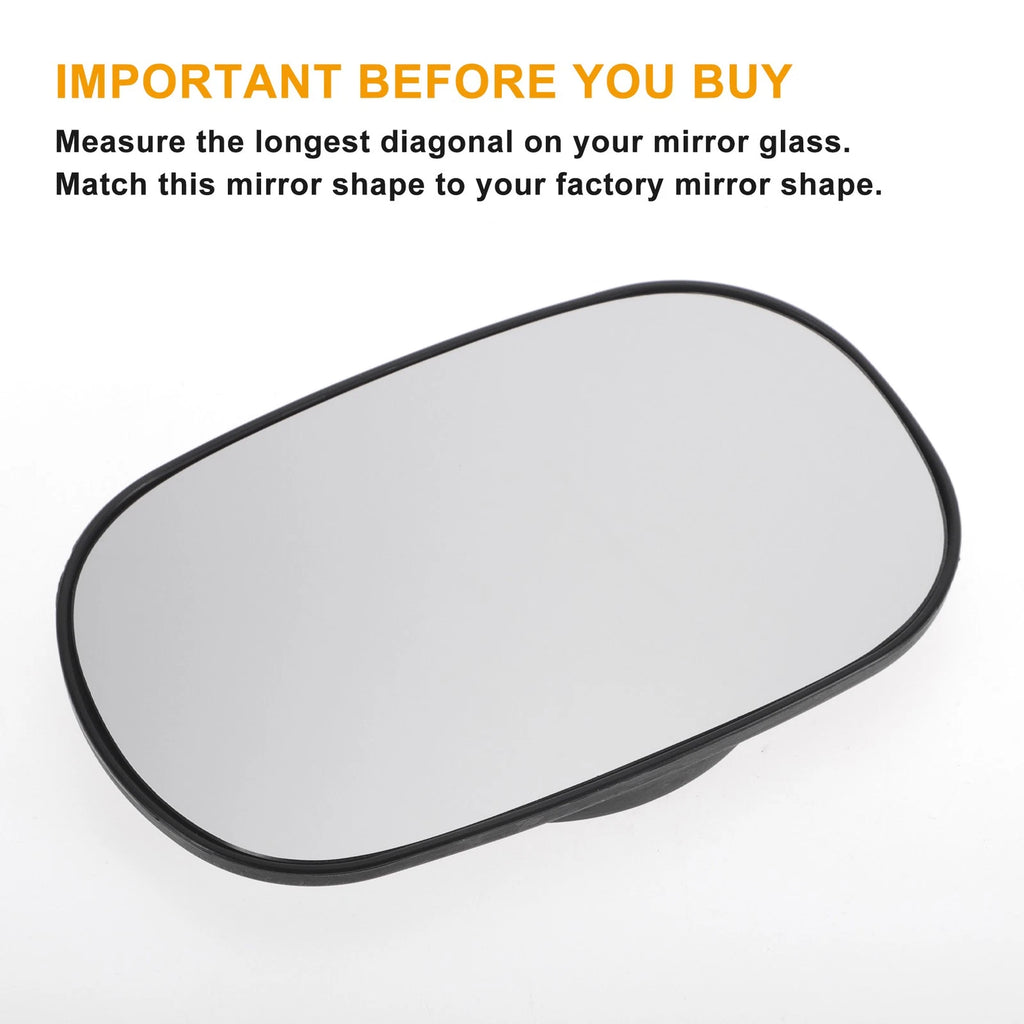 Left Side Heated Convex Mirror Glass for Ford Ka (1996–2008)