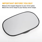 Left Side Heated Convex Mirror Glass for Ford Ka (1996–2008)