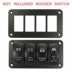 4-Gang Rocker Switch Panel Holder for Boat Marine (Aluminum Alloy)