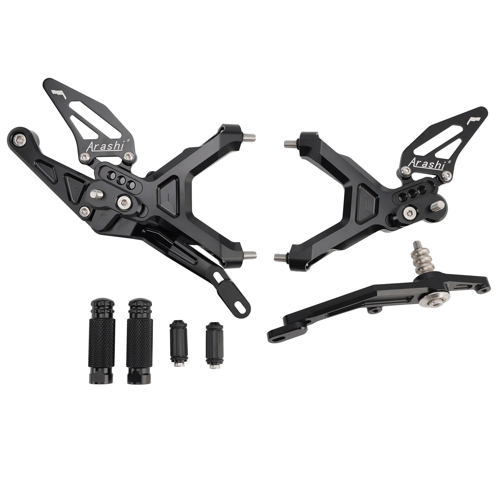 Adjustable Rearset for BMW S1000RR (2019–2024) - Aluminum Black