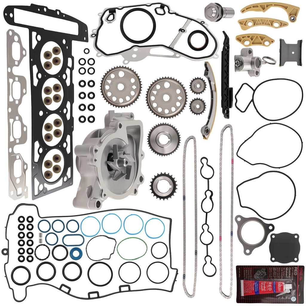 Timing Chain Water Pump Head Gasket Kit for Chevrolet Cobalt HHR Malibu (2005–2011)