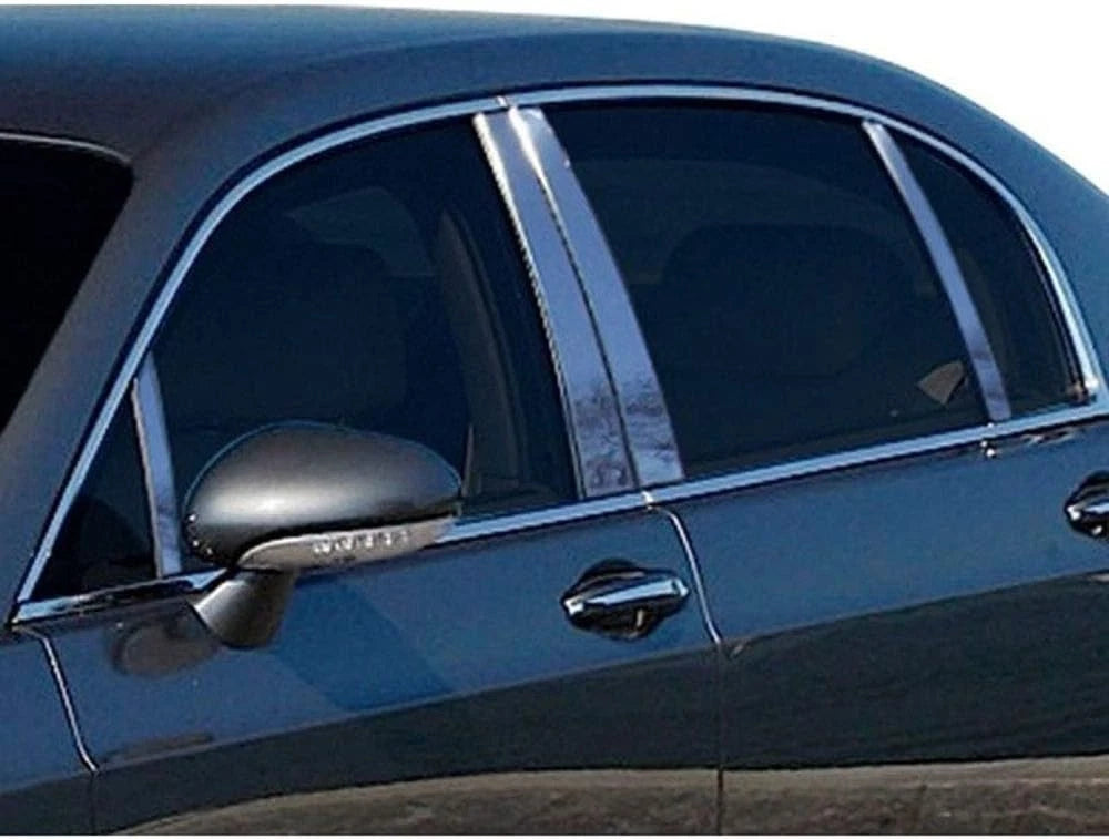 8pc Luxury FX Stainless Pillar Post Trim for 2006-2012 Bentley Flying Spur 4dr