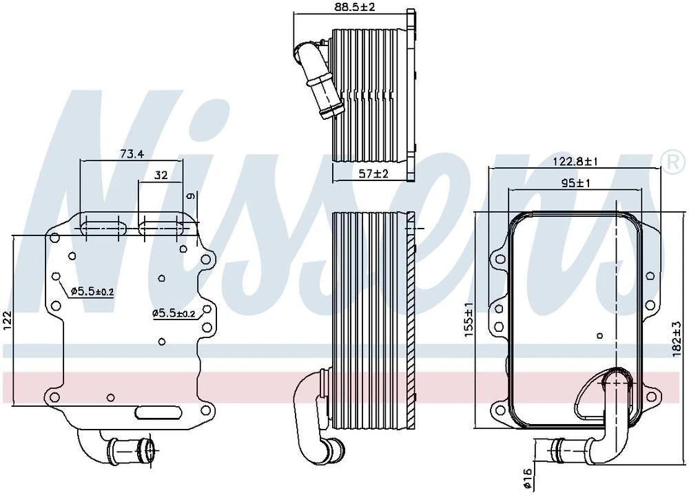 Nissens Engine Oil Cooler 90807 for